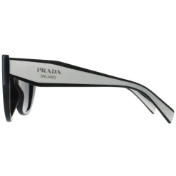 Prada Sunglasses PR14WS 09Q5S0 Black and Talc Dark Grey