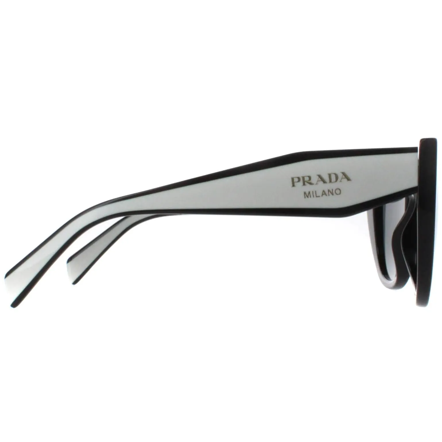 Prada Sunglasses PR14WS 09Q5S0 Black and Talc Dark Grey