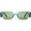 Prada Sunglasses PR17WS 11R10E Transparent Sage Green Mirror Internal