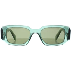 Prada Sunglasses PR17WS 11R10E Transparent Sage Green Mirror Internal