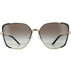 Prada Sunglasses PR60XS AAV0A7 Pale Gold and Black Grey Gradient