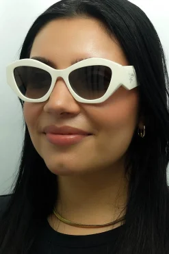 Prada Sunglasses PR07YS 142130 White Grey Gradient