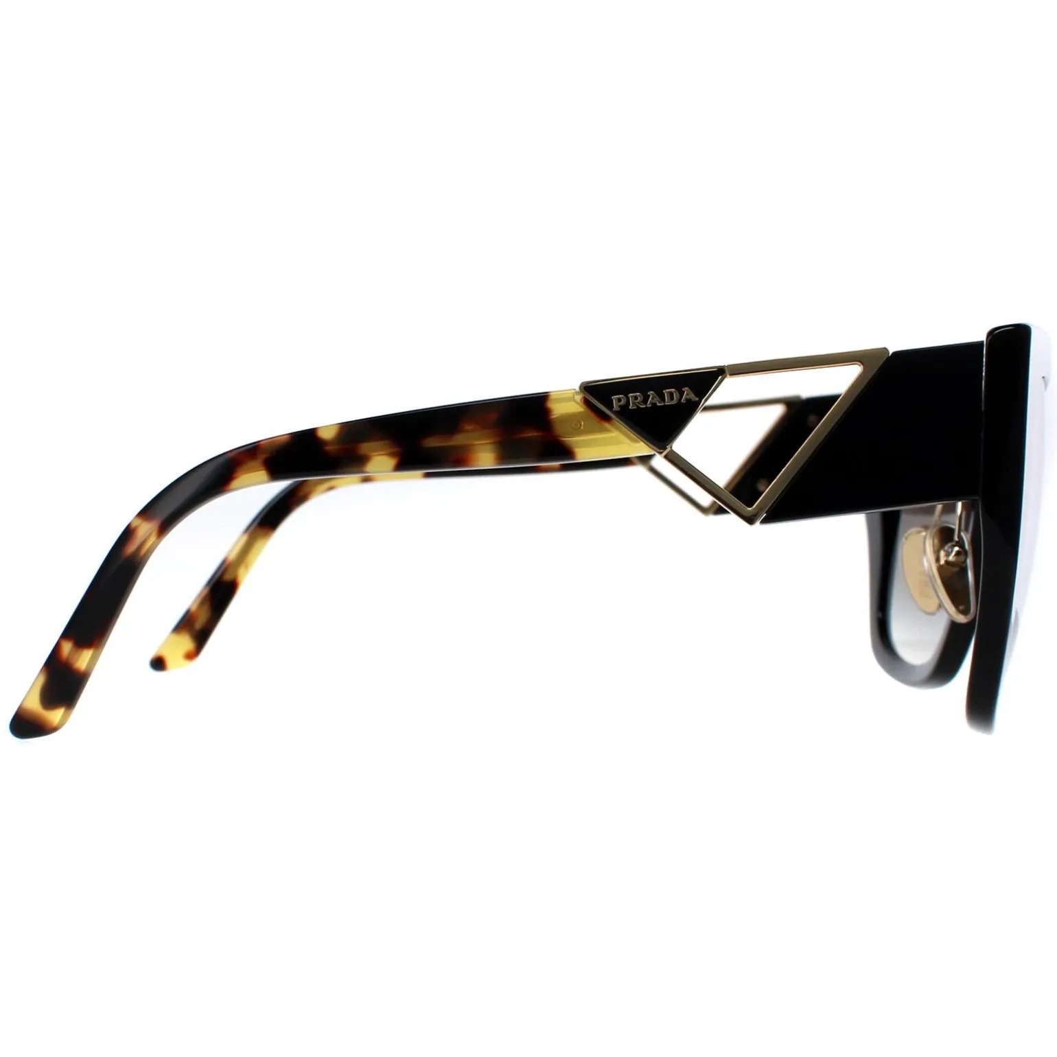 Prada Sunglasses PR21YS 1AB0A7 Black and Tortoise Grey Gradient