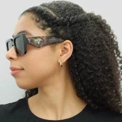 Prada Sunglasses PR23YS 1AB5S0 Black Dark Grey