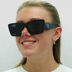 Prada Sunglasses PR08YS 1AB5S0 Black Dark Grey