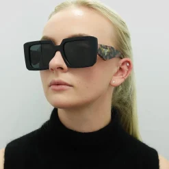 Prada Sunglasses PR23YS 1AB5S0 Black Dark Grey