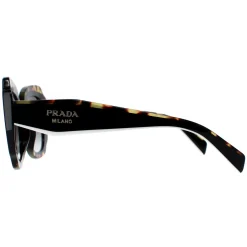 Prada Sunglasses PR16YS 01M0A7 Black and Medium Tortoise Light Grey Gr