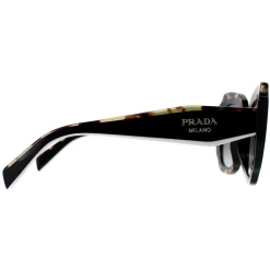 Prada Sunglasses PR16YS 01M0A7 Black and Medium Tortoise Light Grey Gr
