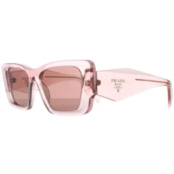 Prada Sunglasses PR08YS 19Q10D Transparent Peach Light Brown