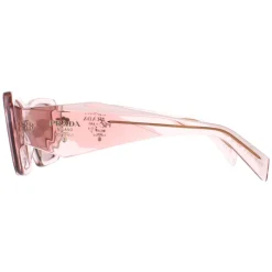 Prada Sunglasses PR08YS 19Q10D Transparent Peach Light Brown