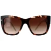 Prada Sunglasses PR21YS 07R6S1 Caramel Tortoise and White Brown Gradie
