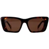 Prada Sunglasses PR08YS 01V8C1 Honey Havana Dark Brown