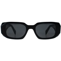 Prada Symbole Sunglasses - Women Luxury Rectangle PR17WS 1AB5S0 - Blac