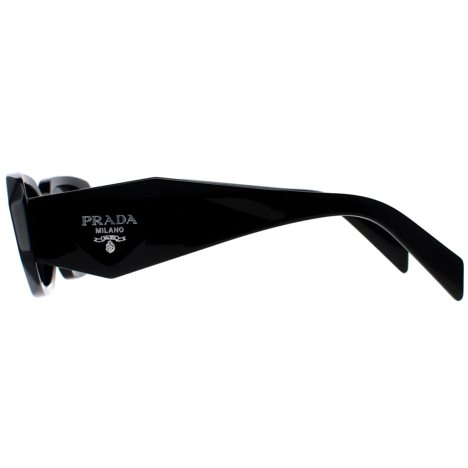 Prada Symbole Sunglasses - Women Luxury Rectangle PR17WS 1AB5S0 - Blac