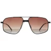 Prive Revaux Sunglasses Rico 003 81 Caviar Black Brown Gradient