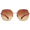 Ralph by Ralph Lauren Sunglasses RA4138 900413 Shiny Gold Brown Gradie