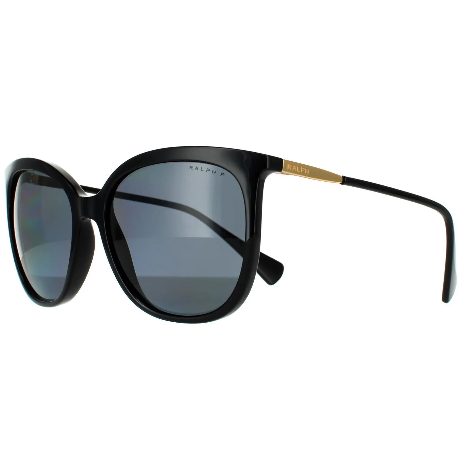 Ralph by Ralph Lauren Sunglasses RA5248 500181 Shiny Black Dark Grey P