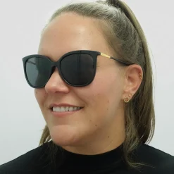 Ralph by Ralph Lauren Sunglasses RA5248 500181 Shiny Black Dark Grey P