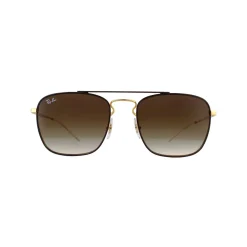 Ray-Ban Sunglasses 3588 905513 Gold Top On Brown Brown Gradient Dark B