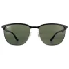 Ray-Ban Sunglasses 3569 90049A Black Silver Green Polarized