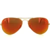 Ray-Ban Sunglasses Aviator 3025 112/69 Matt Gold Brown Mirror 58mm
