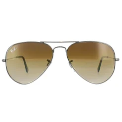 Ray-Ban Sunglasses Aviator RB3025 004/51 Gunmetal Brown Gradient Small