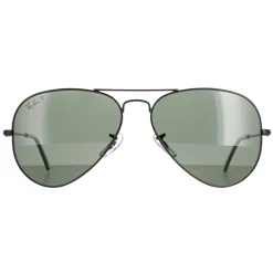 Ray-Ban Sunglasses Aviator 3025 W3361 Polished Black Green G-15 Polari