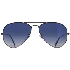 Ray-Ban Sunglasses Aviator 3025 Gunmetal Polarized Blue Gradient Grey