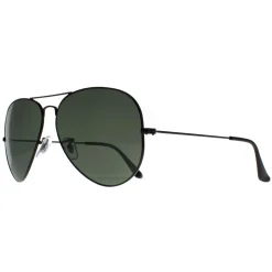 Ray-Ban Sunglasses Aviator 3025 Black Green Polarized 002/58 62mm