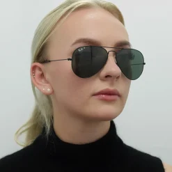 Ray-Ban Sunglasses Aviator 3025 002/58 Black Polarized