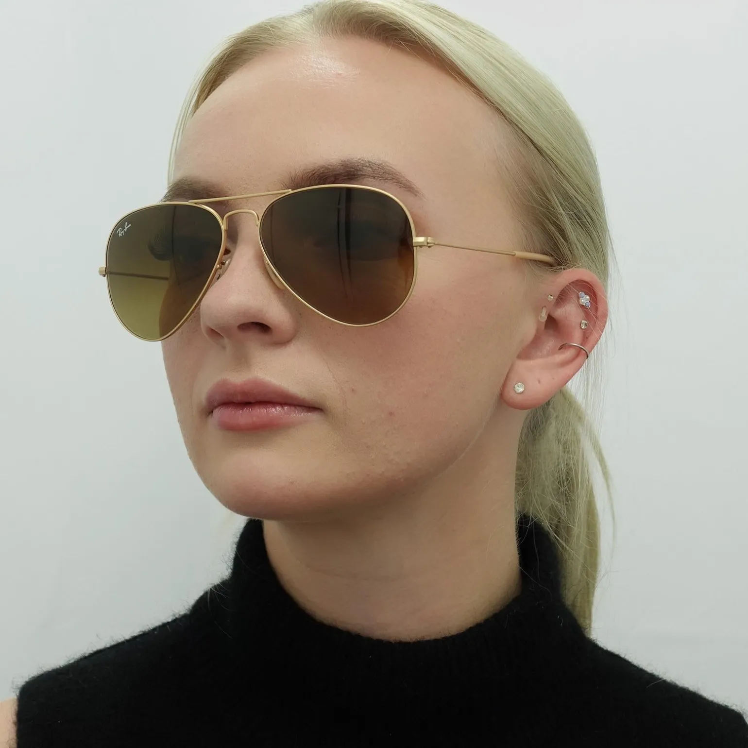 Ray-Ban Sunglasses Aviator 3025 112/85 Matt Gold Brown Gradient