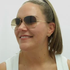 Ray-Ban Sunglasses Aviator Metal II RB3689 914751 Gold Brown Gradient