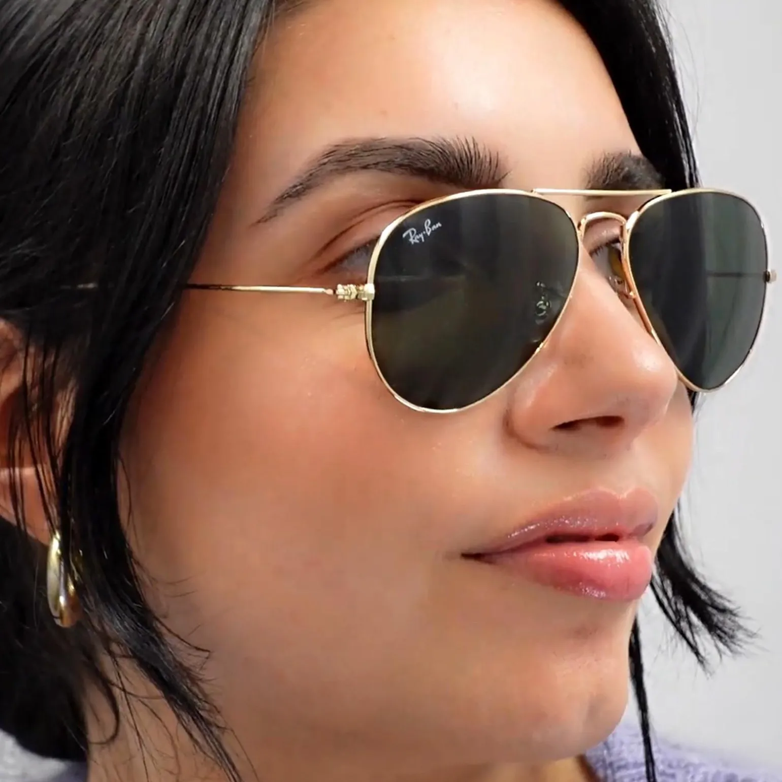 Ray-Ban Sunglasses Aviator 3025 W3234 Gold Green