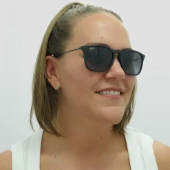 Ray-Ban Sunglasses Chris 4187 622/8G Rubber Black Gradient Grey