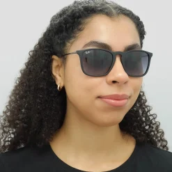 Ray-Ban Sunglasses Chris 4187 622/8G Rubber Black Gradient Grey