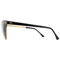 Ray-Ban Sunglasses Clubmaster Metal RB3716 187 Gold Top On Black Green