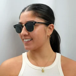 Ray-Ban Sunglasses Clubmaster 3016 W0365 Black Green G-15 Small 49mm