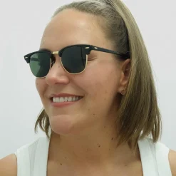 Ray-Ban Sunglasses Clubmaster 3016 W0365 Black Green G-15 Small 49mm