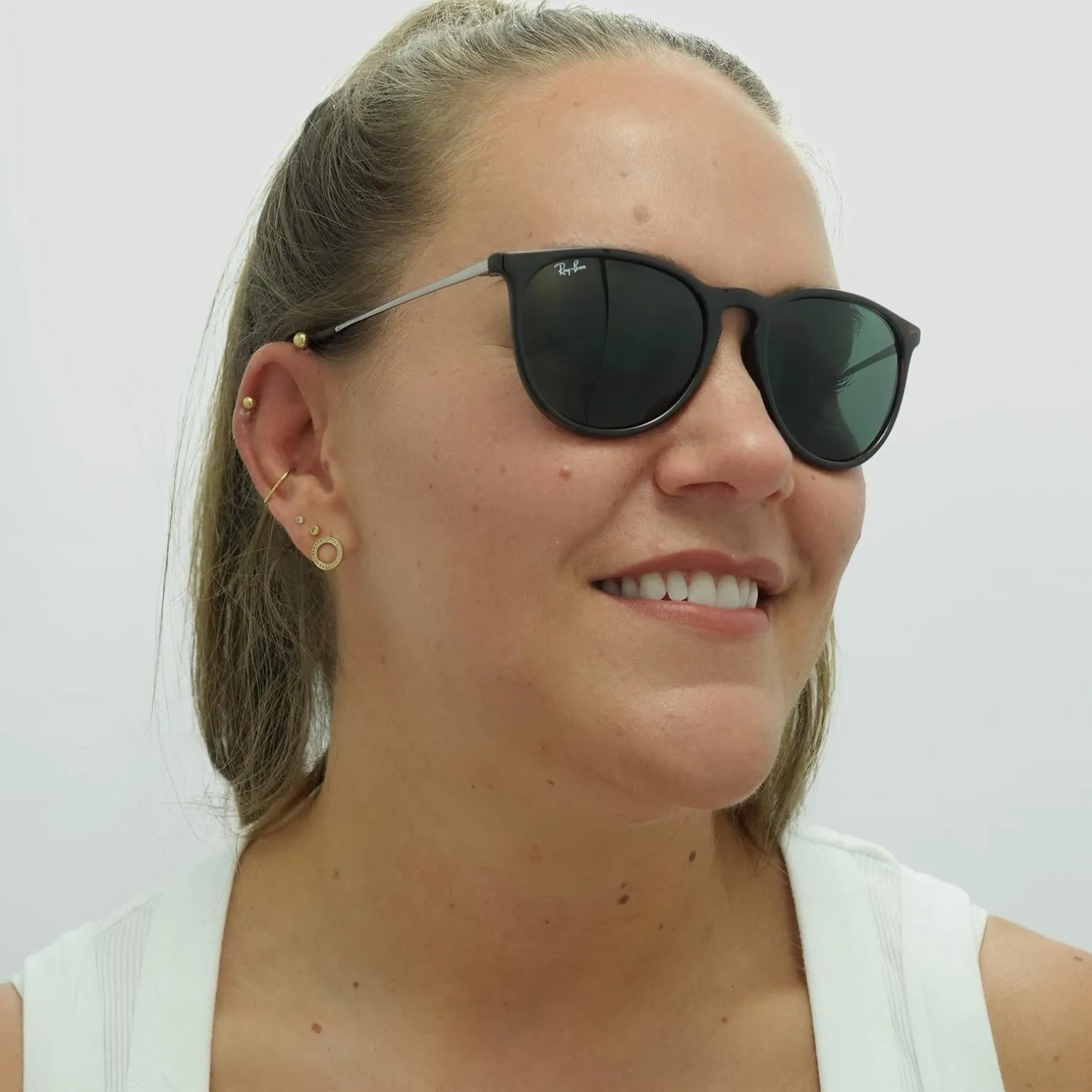 Ray-Ban Sunglasses Erika 4171 710/71 Tortoise & Gunmetal Green