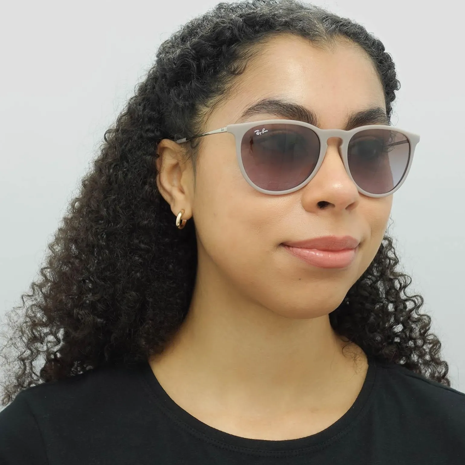 Ray-Ban Sunglasses Erika 4171 600068 Dark Rubber Sand Brown Gradient