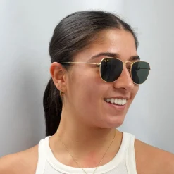 Ray-Ban Sunglasses Frank Legend RB3857 919631 Gold Green G-15