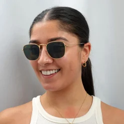Ray-Ban Sunglasses Frank Legend RB3857 919631 Gold Green G-15