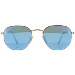 Ray-Ban Sunglasses Hexagonal 3548N 001/9O Gold Light Blue Gradient Mir