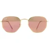 Ray-Ban Sunglasses Hexagonal 3548N 001/Z2 Gold Copper Flash Mirror