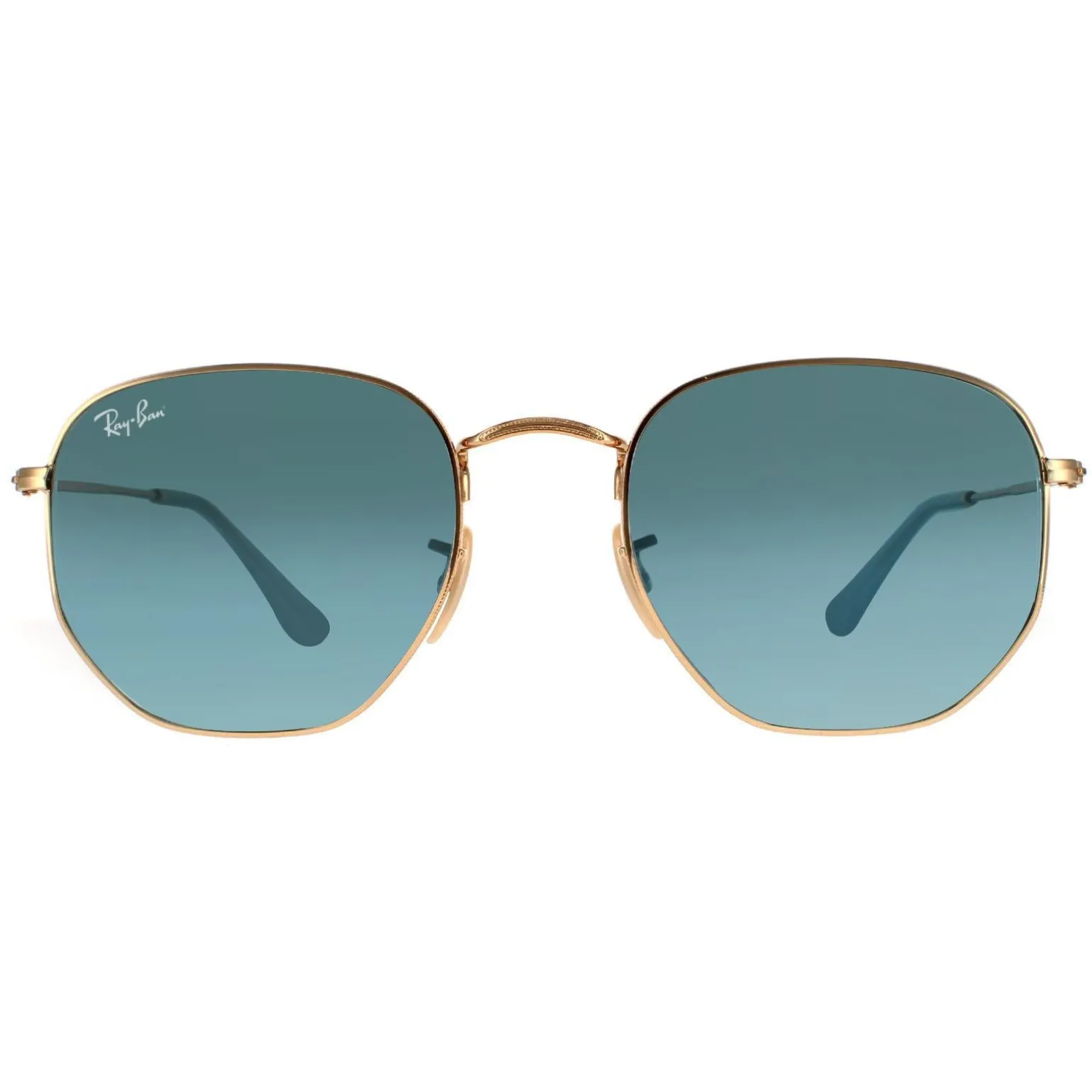 Ray-Ban Sunglasses Hexagonal RB3548N 91233M Gold Blue Grey Gradient
