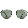 Ray-Ban Sunglasses Hexagonal RB3548N 002/58 Polished Black Green Polar