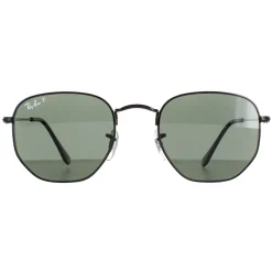 Ray-Ban Sunglasses Hexagonal RB3548N 002/58 Polished Black Green Polar