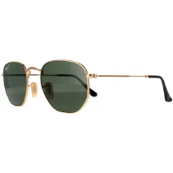 Ray-Ban Sunglasses Hexagonal RB3548N 001/58 Gold G-15 Green Polarized