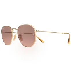 Ray-Ban Sunglasses Hexagonal RB3548N 912443 Polished Gold Brown Gradie