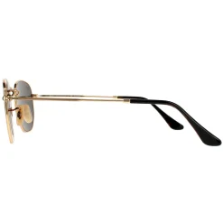 Ray-Ban Sunglasses Hexagonal RB3548N 001/58 Gold G-15 Green Polarized